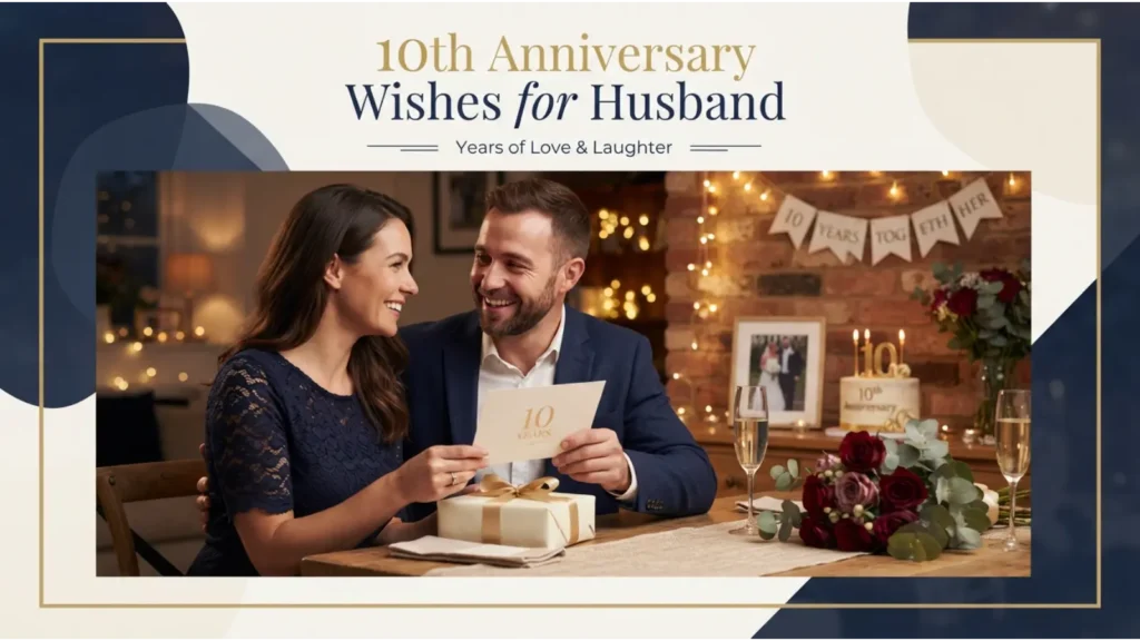 10th Anniversary Wishes for Husband