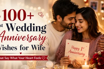 1st Wedding Anniversary Wishes for Wife