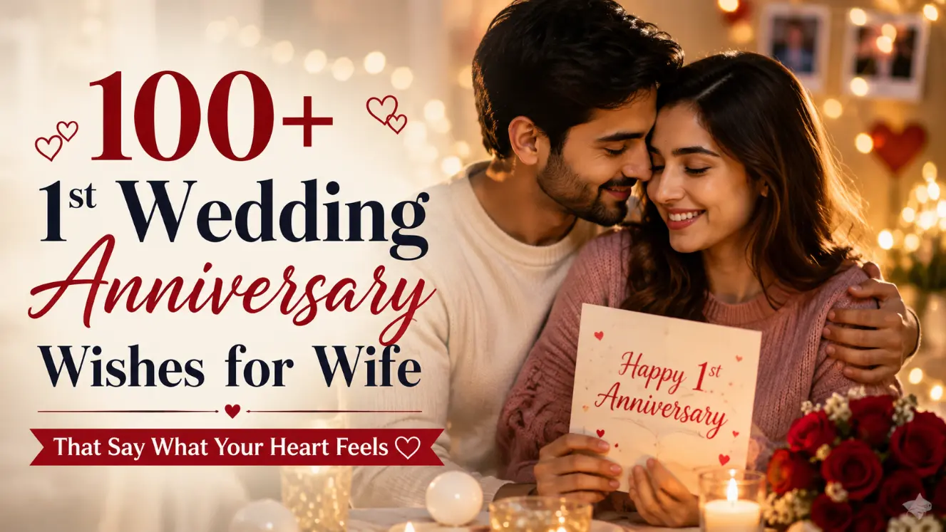 1st Wedding Anniversary Wishes for Wife