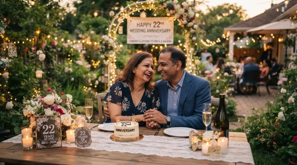 22nd Wedding Anniversary Wishes for a Couple