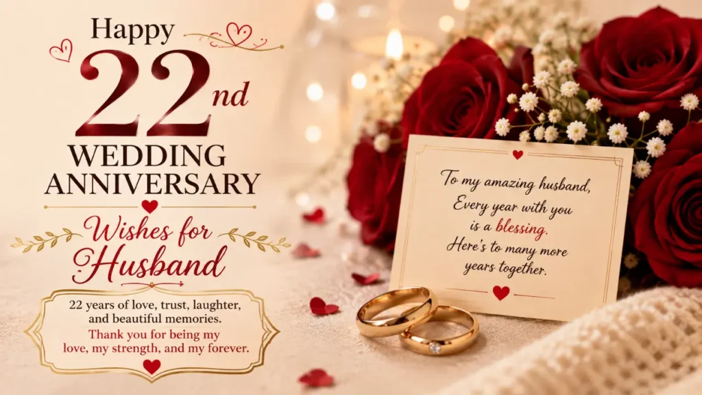 22nd Wedding Anniversary Wishes for Husband