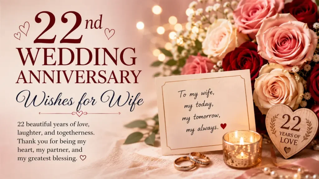 22nd Wedding Anniversary Wishes for Wife