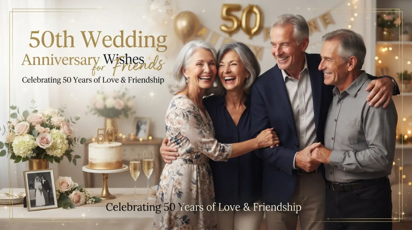 50th Wedding Anniversary Wishes for Friends