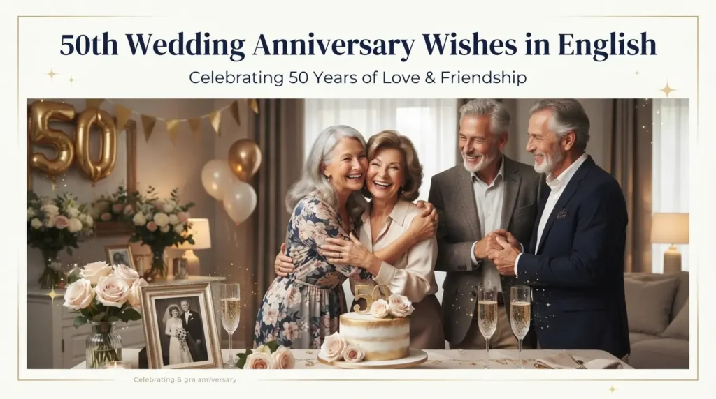 50th Wedding Anniversary Wishes in English
