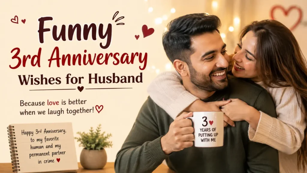 Funny 3rd Anniversary Wishes for Husband
