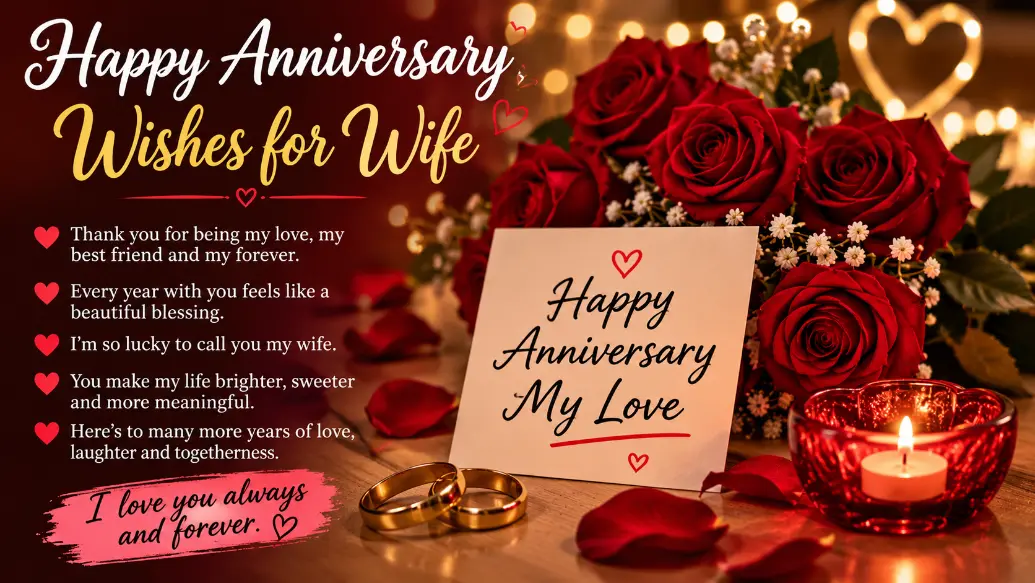 Happy Anniversary Wishes for Wife
