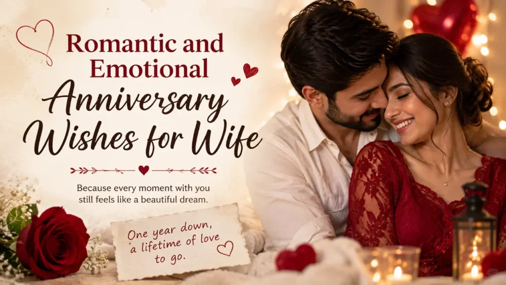 Romantic and Emotional Anniversary Wishes for Wife