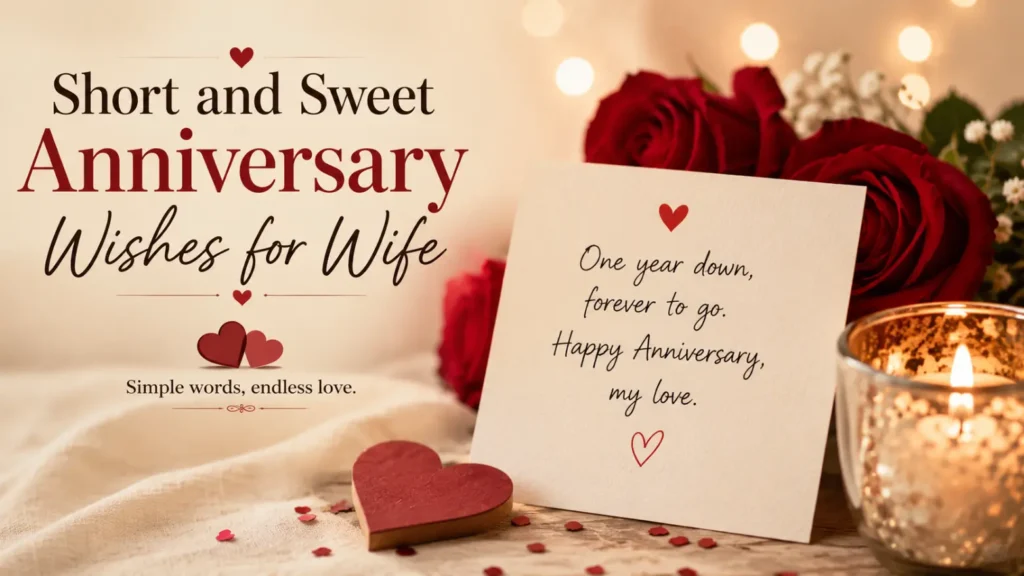 Short and Sweet Anniversary Wishes for Wife