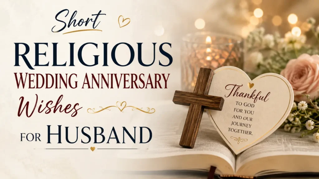 Short Religious Wedding Anniversary Wishes for Husband