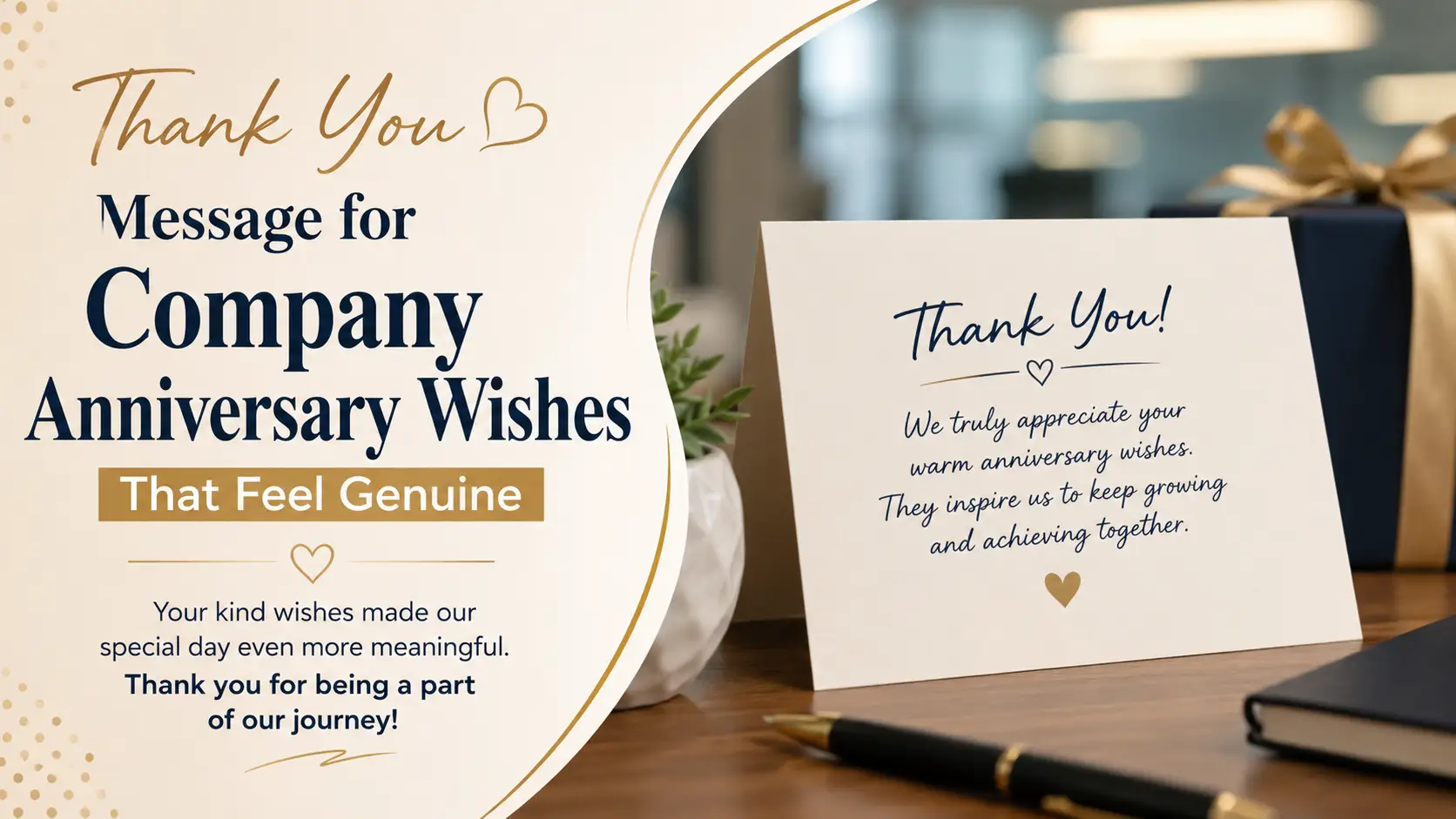 Thank You Message for Company Anniversary Wishes