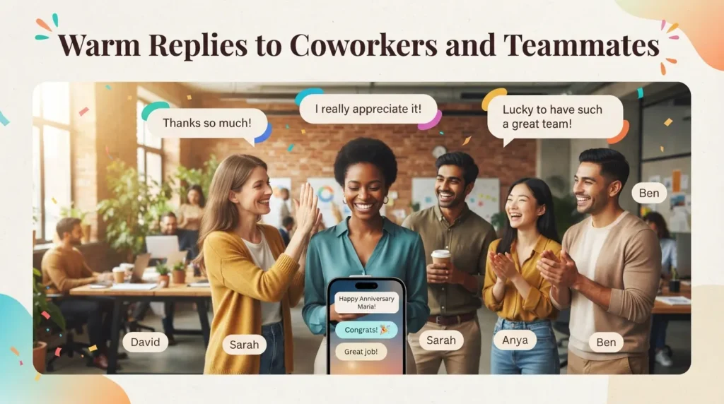 Warm Replies to Coworkers and Teammates