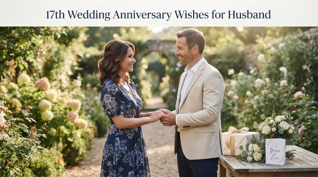 17th Wedding Anniversary Wishes for Husband