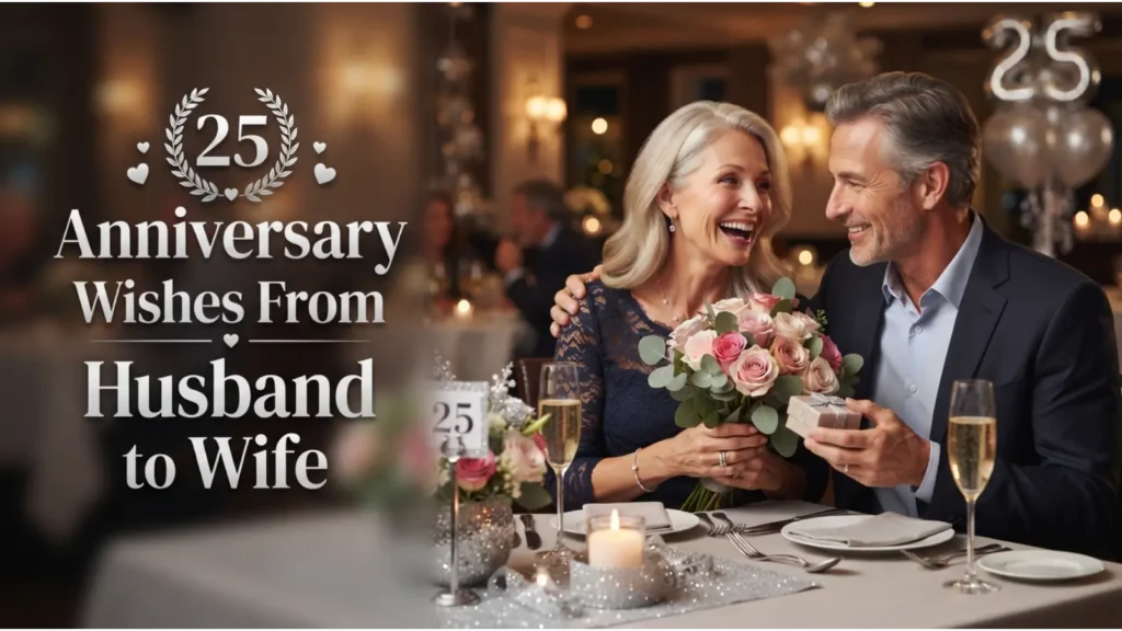 🌹 25th Anniversary Wishes From Husband to Wife