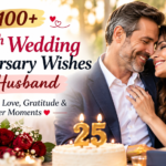 25th Wedding Anniversary Wishes for Husband