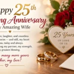 25th Wedding Anniversary Wishes for Wife