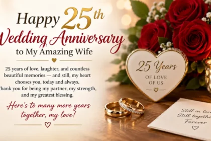 25th Wedding Anniversary Wishes For Wife