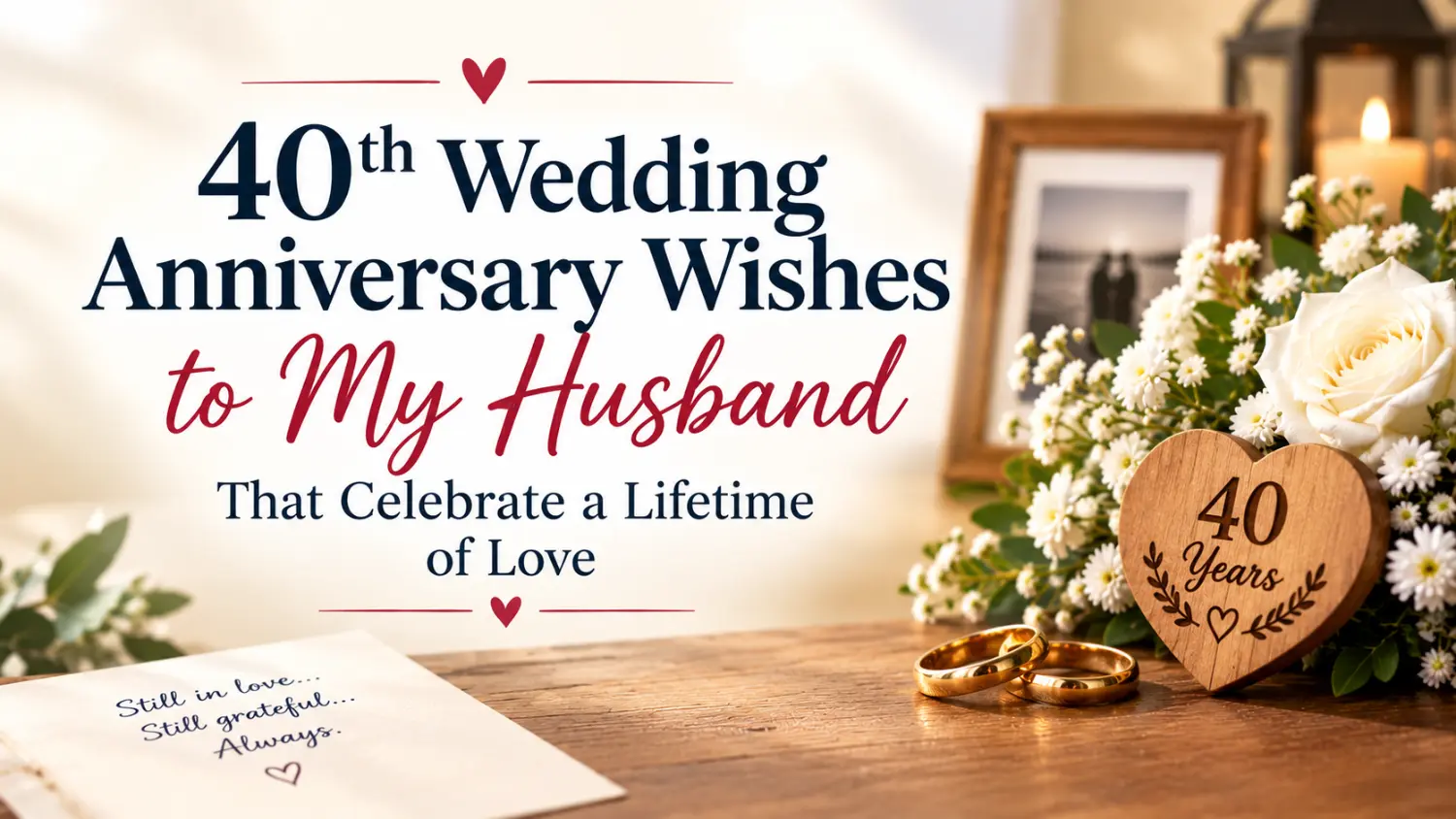 40th Wedding Anniversary Wishes to My Husband