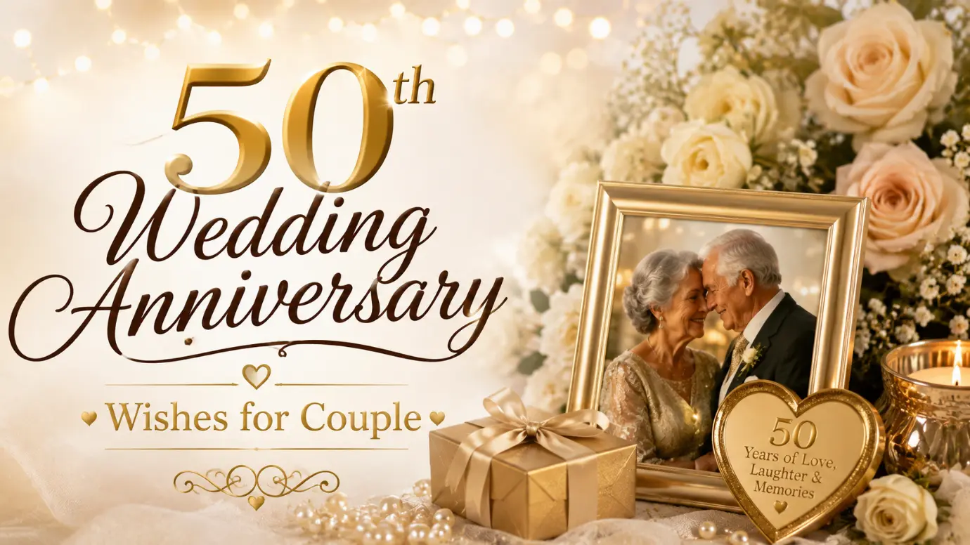 50th Wedding Anniversary Wishes for Couple