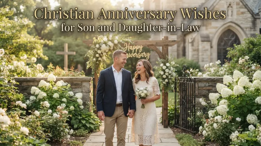 Christian Anniversary Wishes for Son and Daughter-in-Law