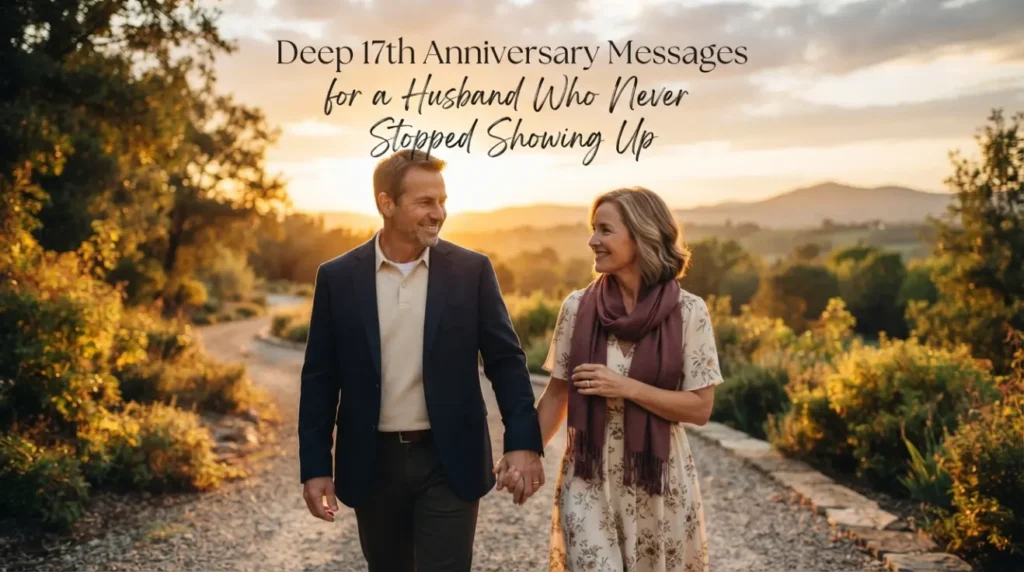 Deep 17th Anniversary Messages for a Husband Who Never Stopped Showing Up