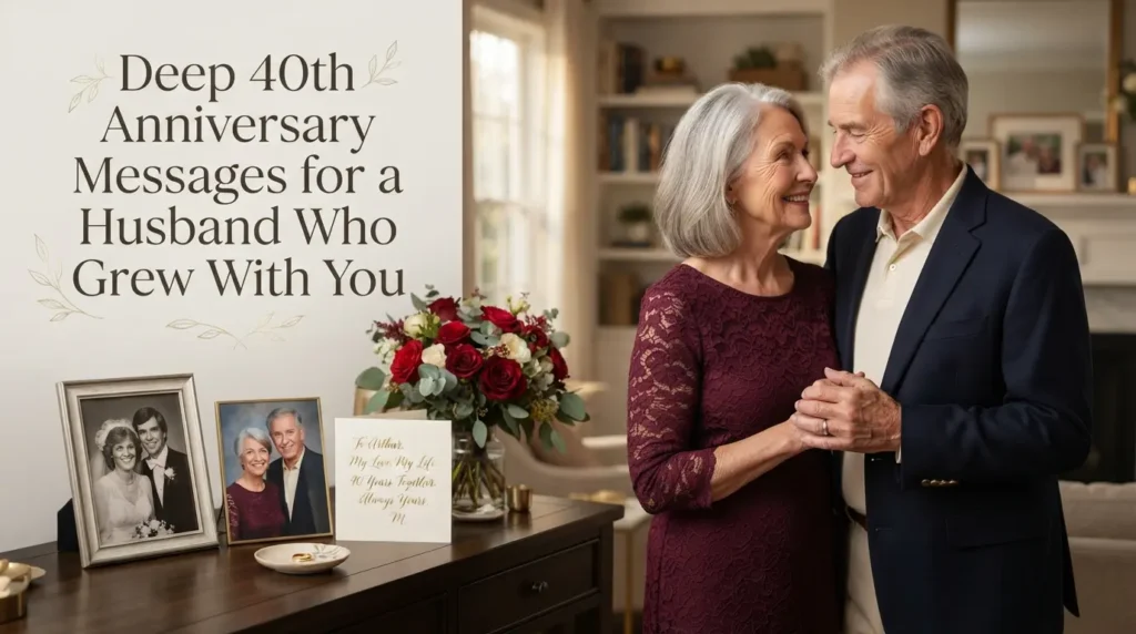 Deep 40th Anniversary Messages for a Husband Who Grew With You