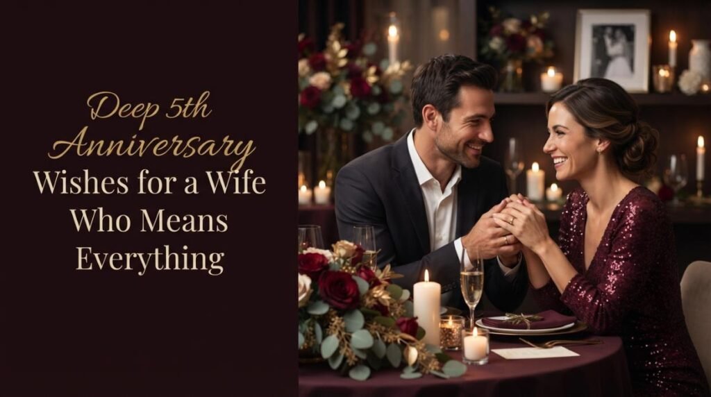 Deep 5th Anniversary Wishes for a Wife Who Means Everything