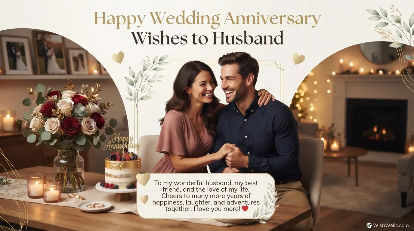 Happy Wedding Anniversary Wishes to Husband