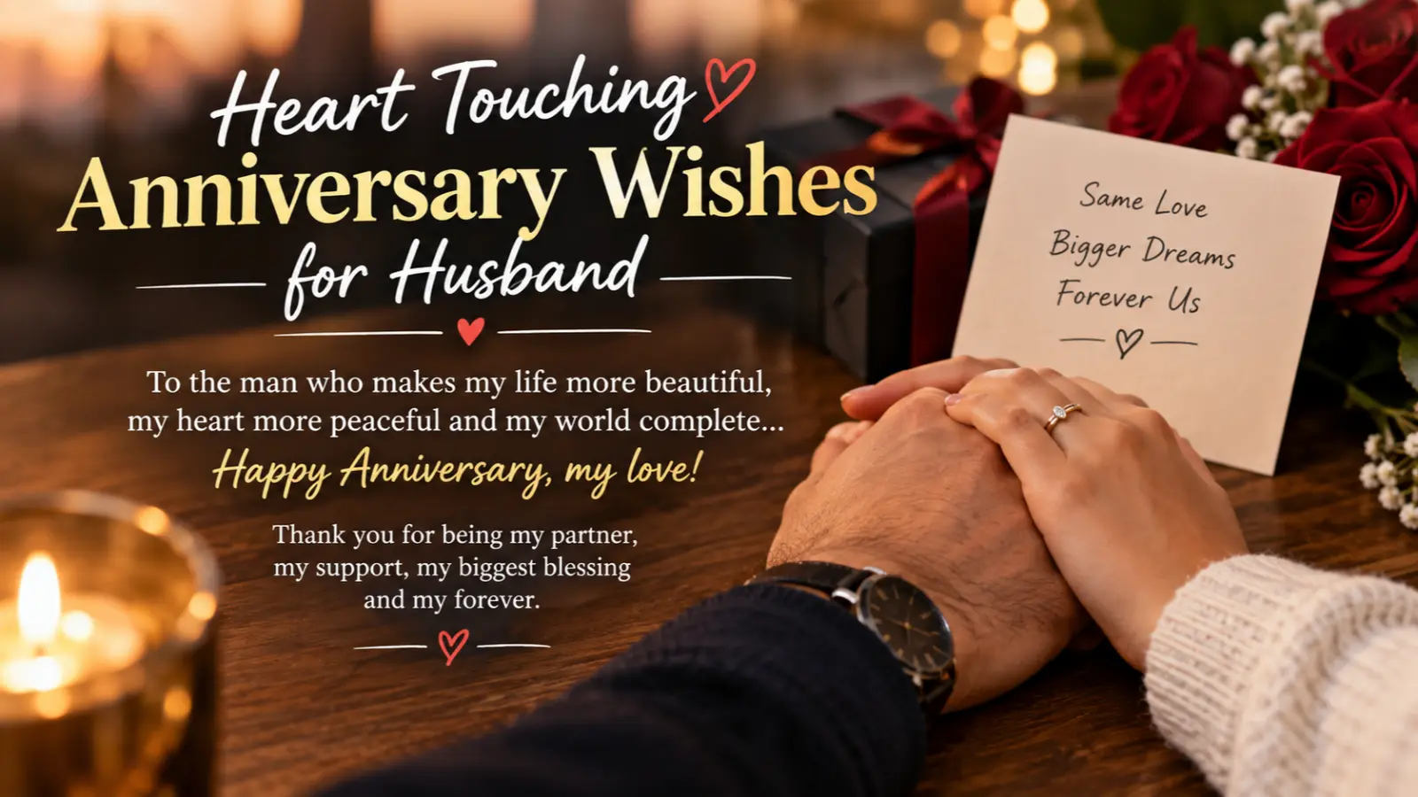Heart Touching Anniversary Wishes for Husband