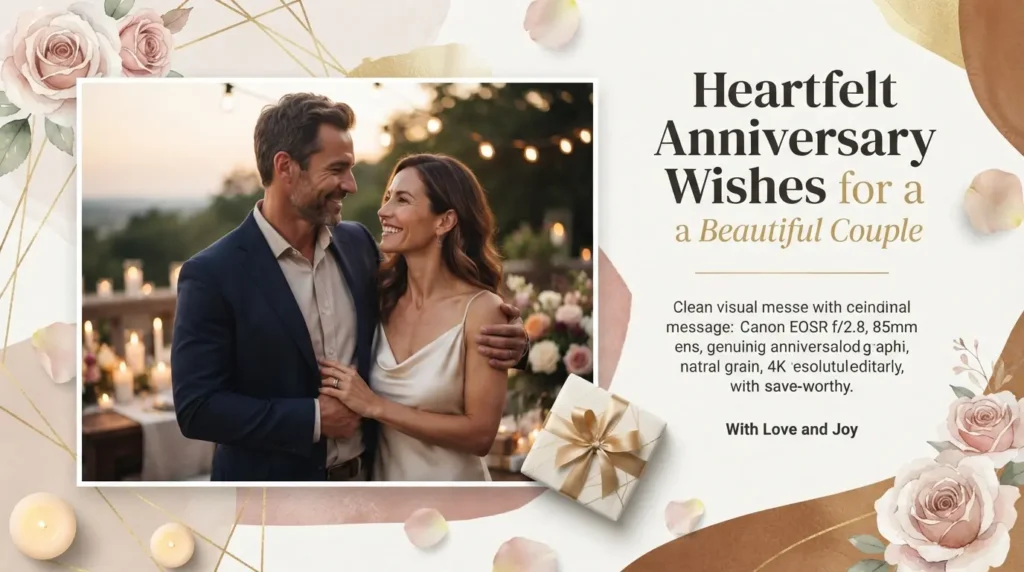 Heartfelt Anniversary Wishes for a Beautiful Couple