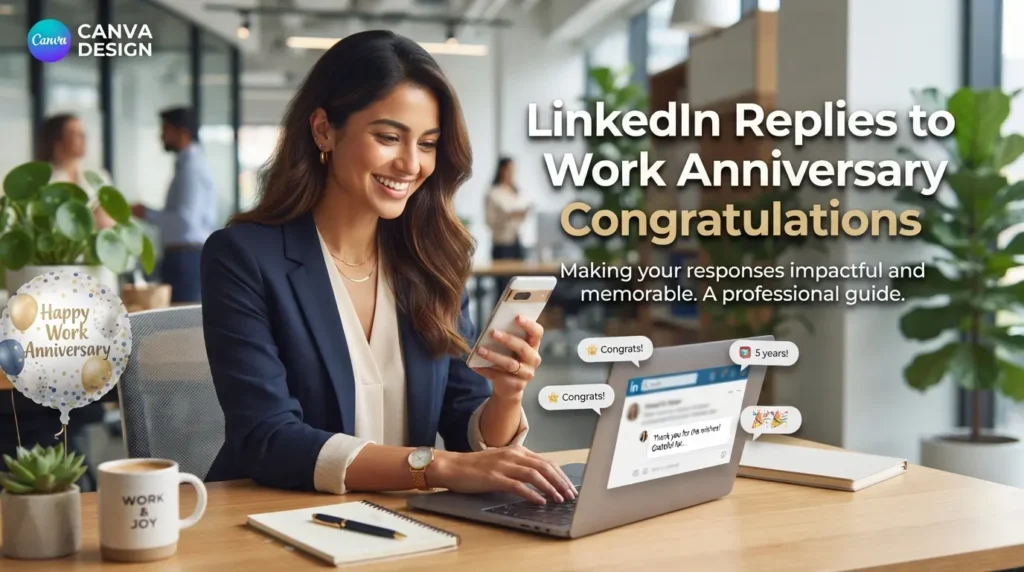 LinkedIn Replies to Work Anniversary Congratulations