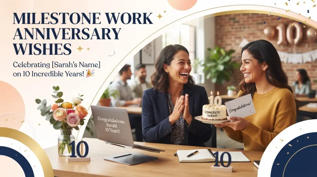 Milestone Work Anniversary Wishes