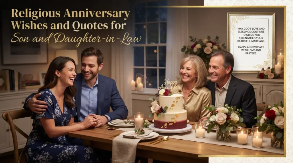 Religious Anniversary Wishes and Quotes for Son and Daughter-in-Law