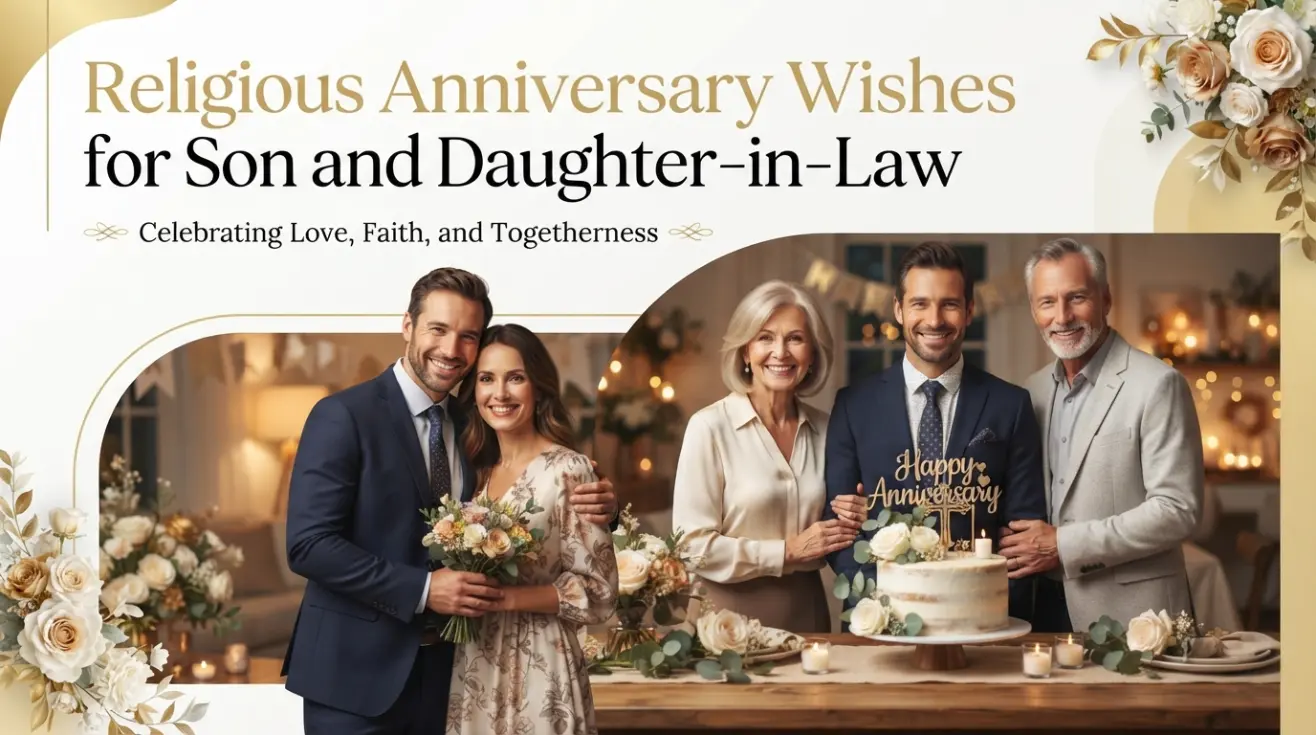 Religious Anniversary Wishes for Son and Daughter-in-Law