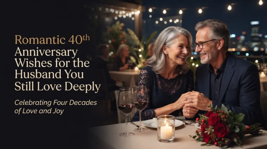 Romantic 40th Anniversary Wishes for the Husband You Still Love Deeply