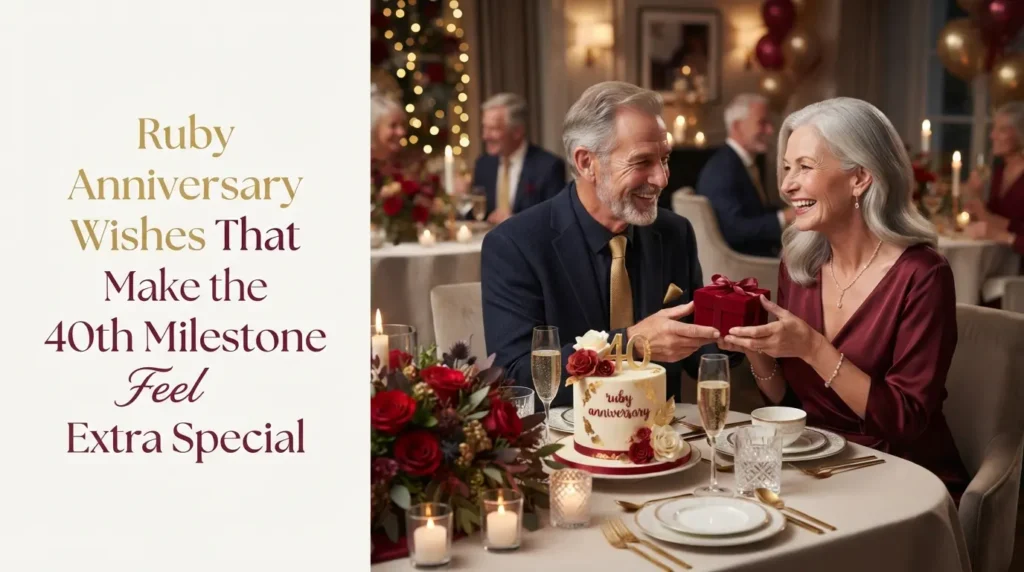 Ruby Anniversary Wishes That Make the 40th Milestone Feel Extra Special