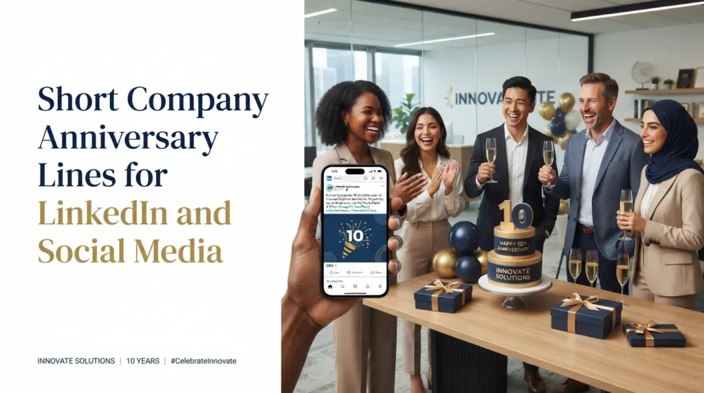 Short Company Anniversary Lines for LinkedIn and Social Media