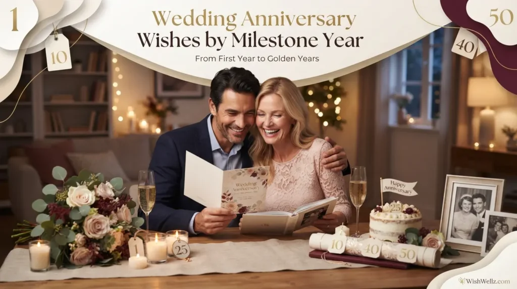 Wedding Anniversary Wishes by Milestone Year