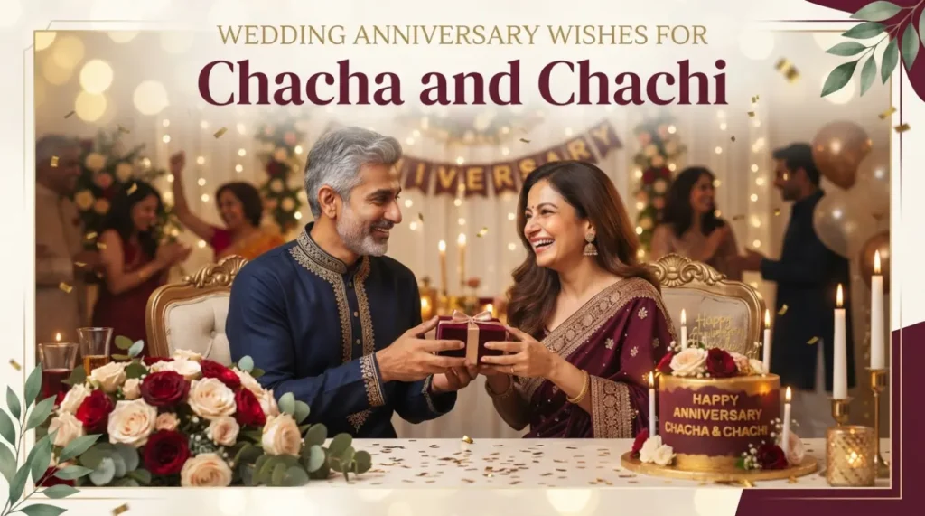 Wedding Anniversary Wishes for Chacha and Chachi