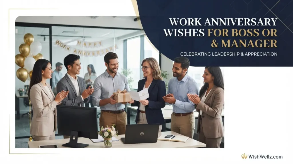 Work Anniversary Wishes for Boss or Manager