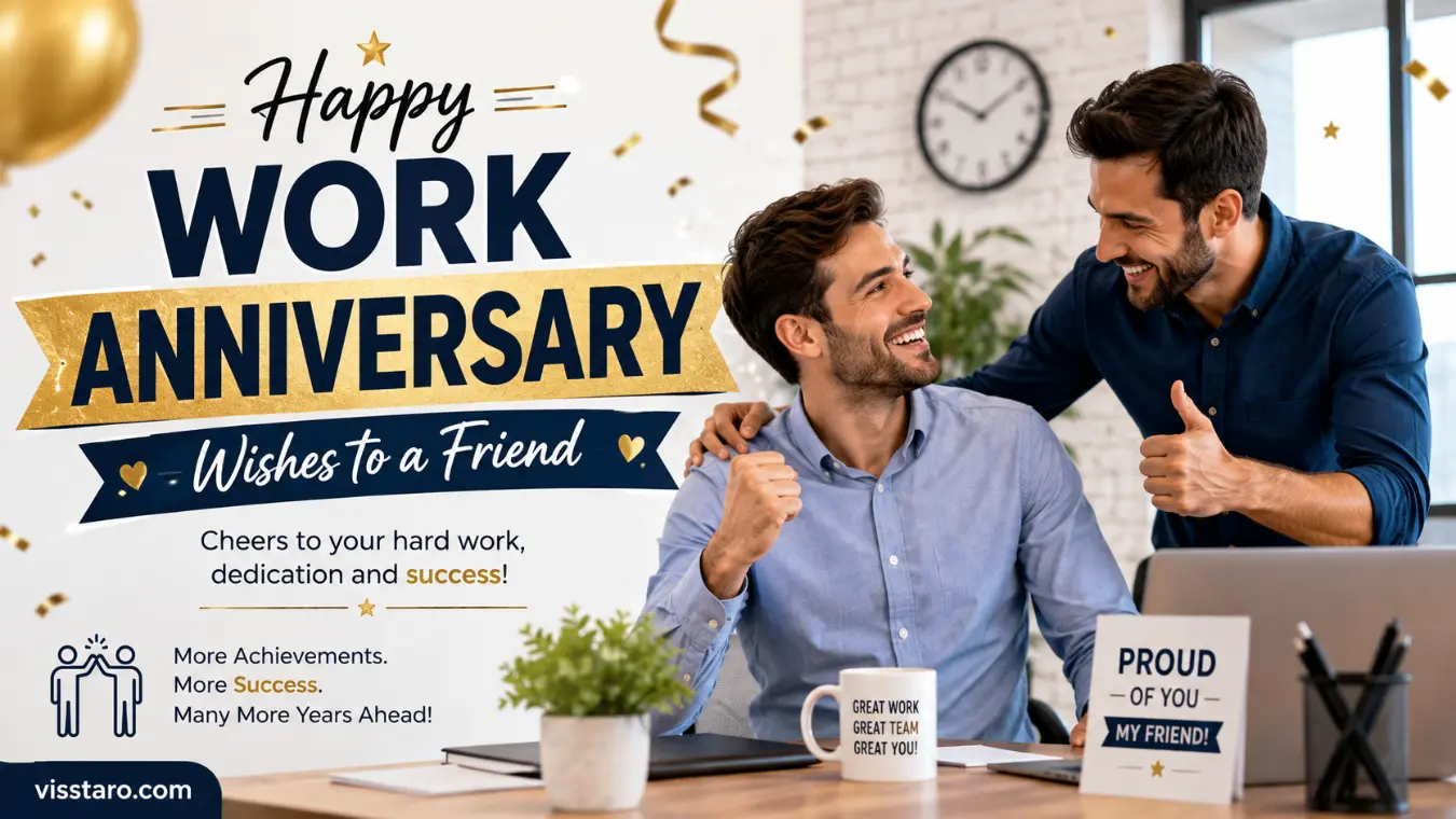 work anniversary wishes to friend