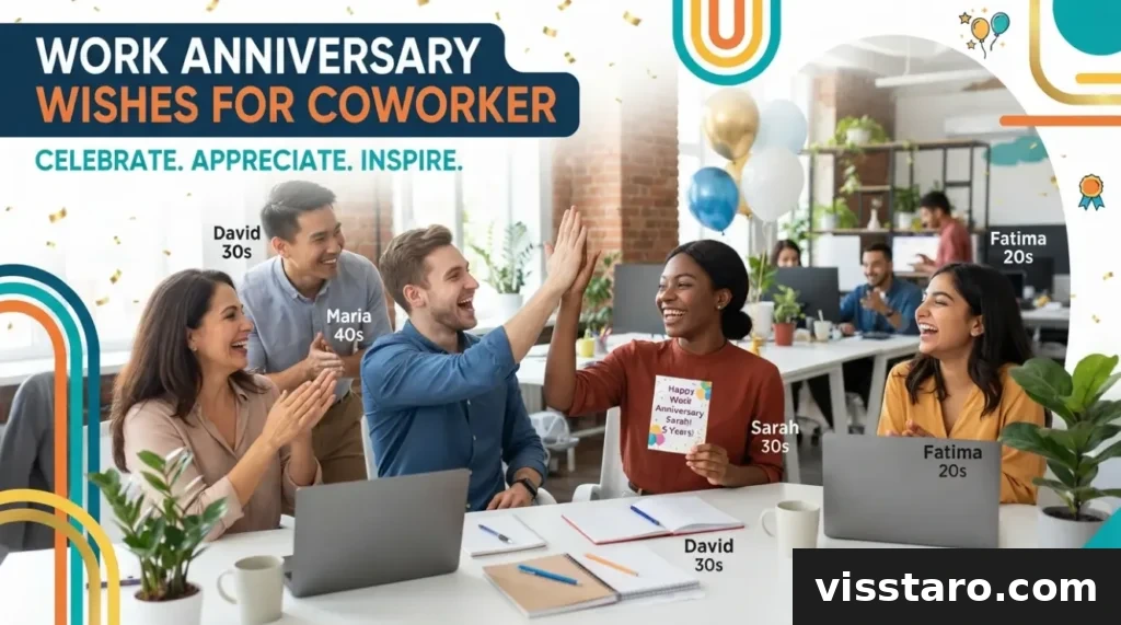 Happy Work Anniversary Wishes To Colleague